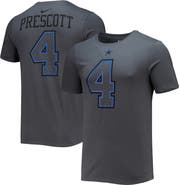 Nike Men's Nike Dak Prescott Charcoal Dallas Cowboys Player Name & Number T-Shirt