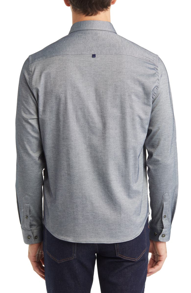 Stone Rose Performance Solid DryTouch<sup>®</sup> Button-Down Shirt, Alternate, color, Navy