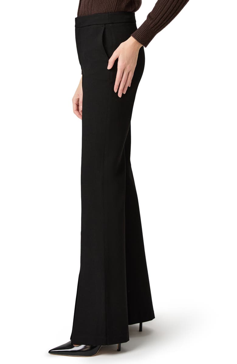 PAIGE Sofia Split Hem Flare Ponte Pants, Alternate, color, Black