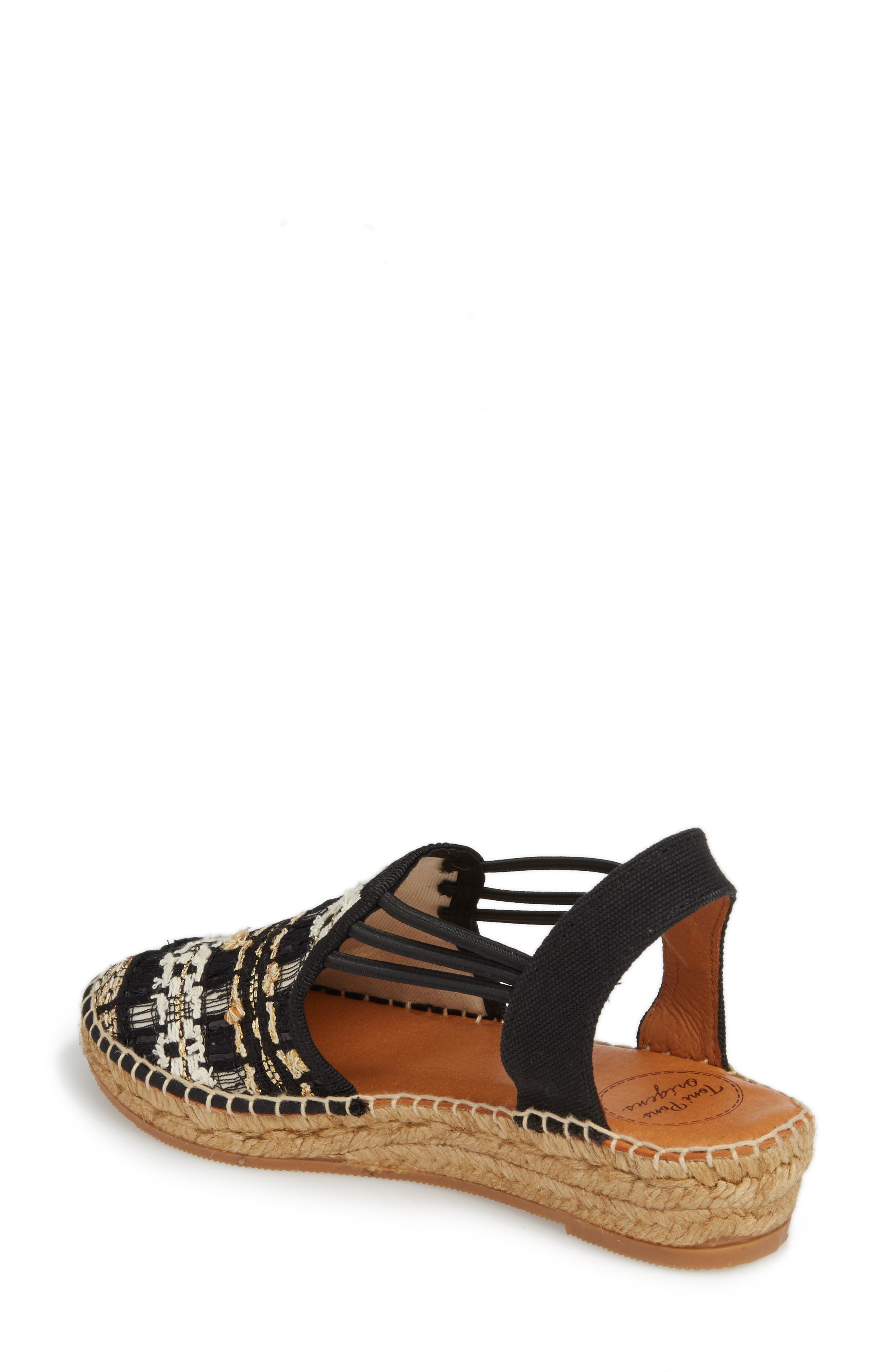 Toni Pons 'Noa' Espadrille Sandal, Alternate, color, Black Embellished