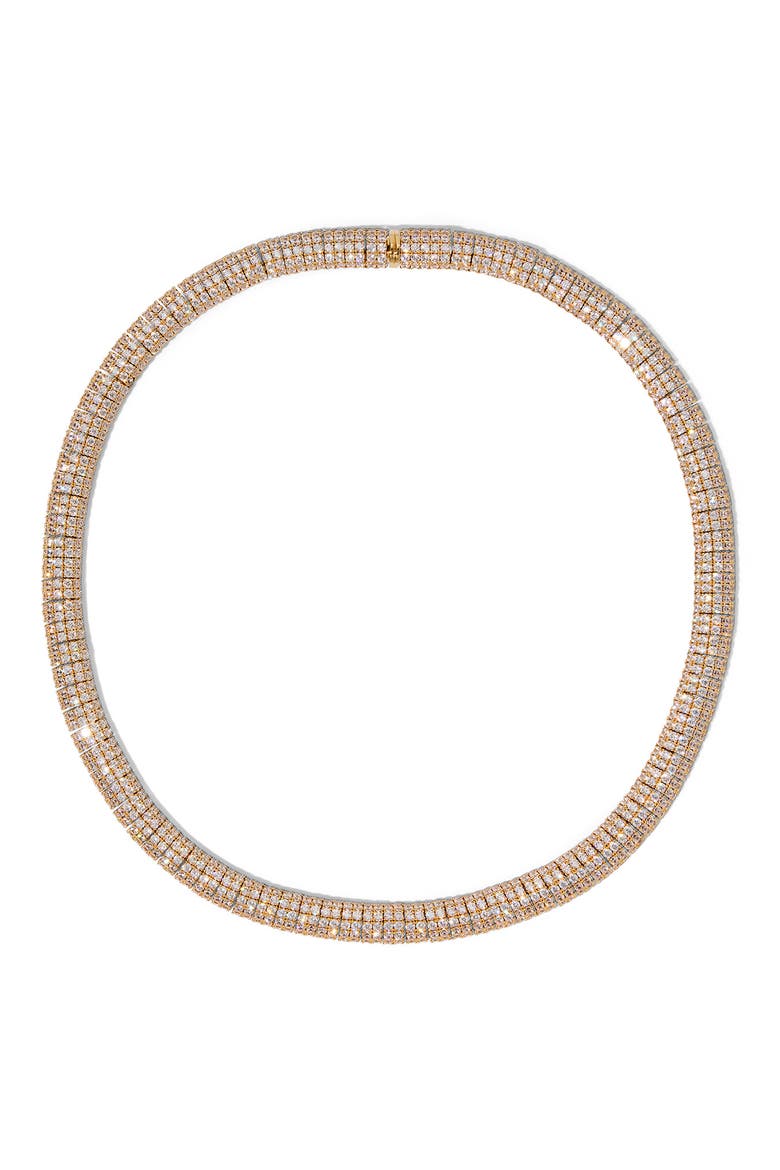 Crushed Pavé Dome Collar Necklace, Main, color, GOLD