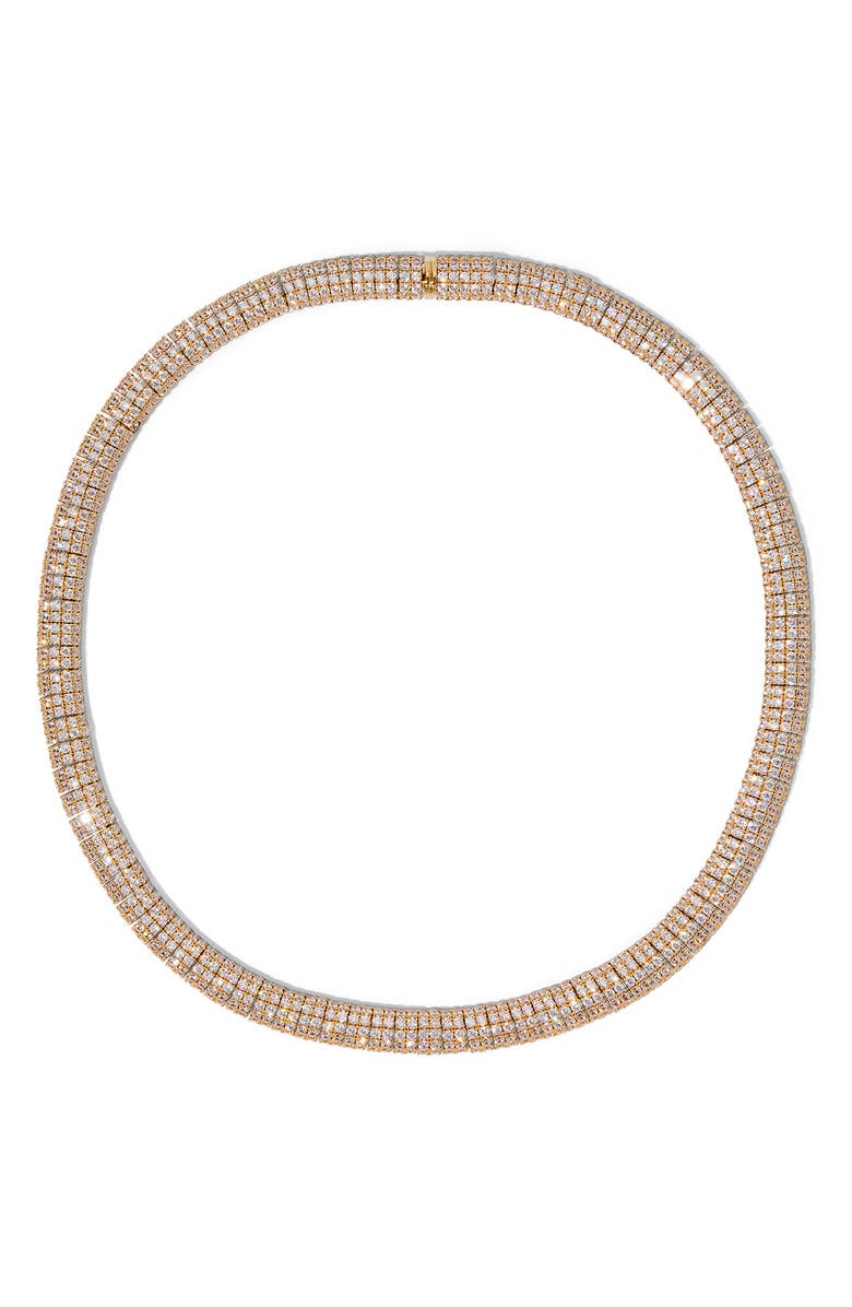 Nadri Crushed Pavé Dome Collar Necklace, Main, color, Gold