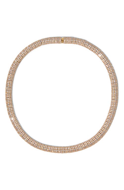Nadri Crushed Pavé Dome Collar Necklace in Gold at Nordstrom