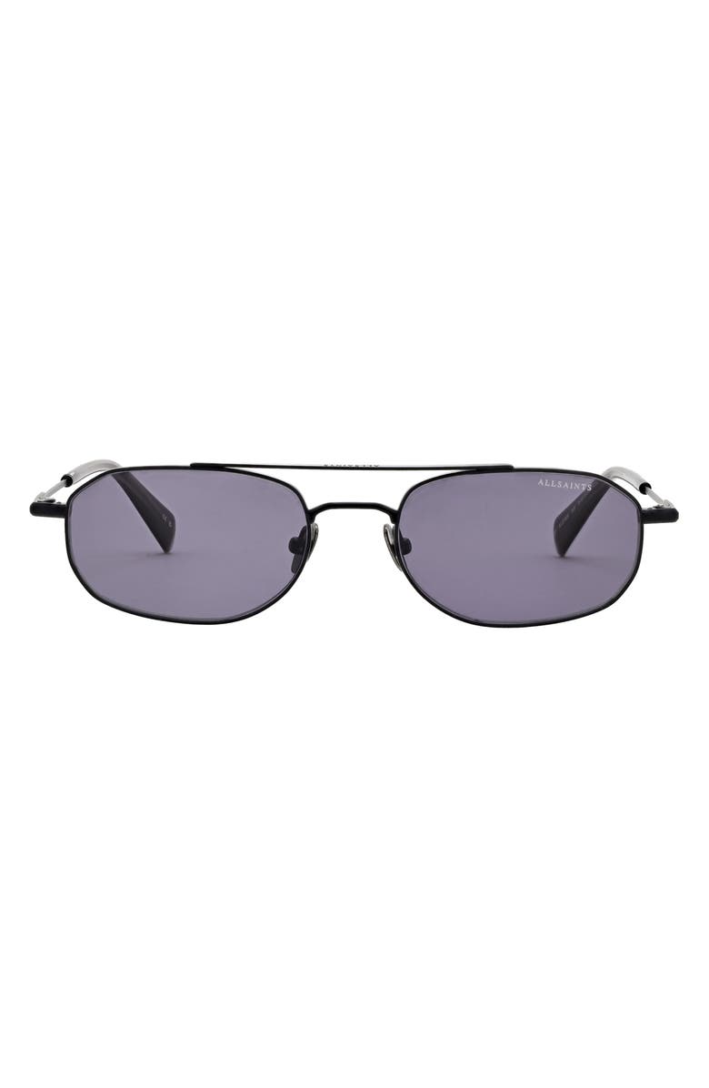 AllSaints Indigo 55mm Oval Sunglasses, Main, color, Matte Black