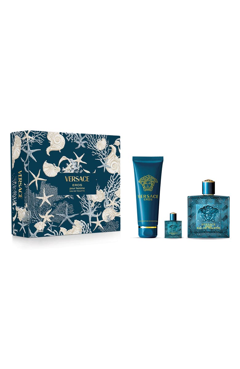 Versace Eros Eau de Toilette 3-Piece Gift Set $161 Value, Main, color, 