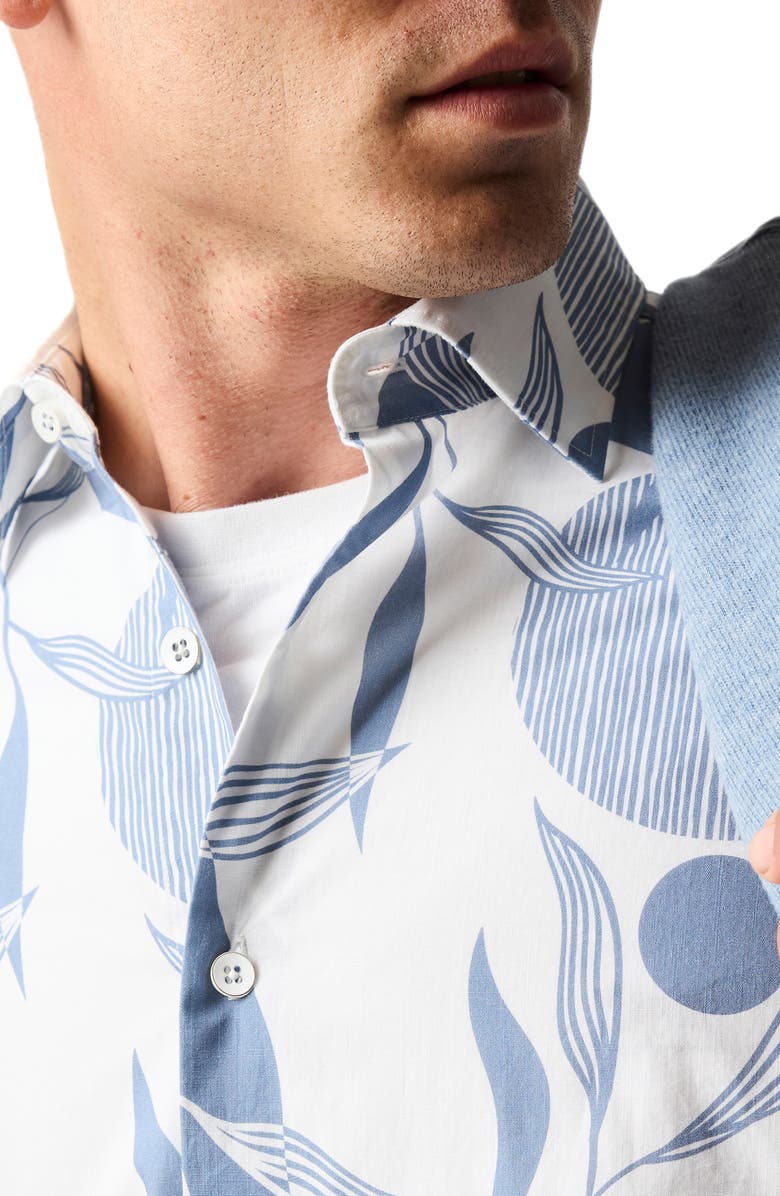 Rodd & Gunn Carrington Floral Short Sleeve Button-Up Shirt, Alternate, color, Stonewash