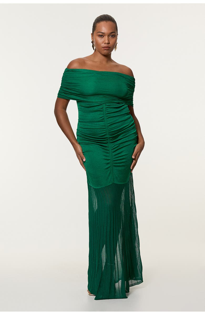 Karen Millen Long Sleeve Maxi Dress, Main, color, Green