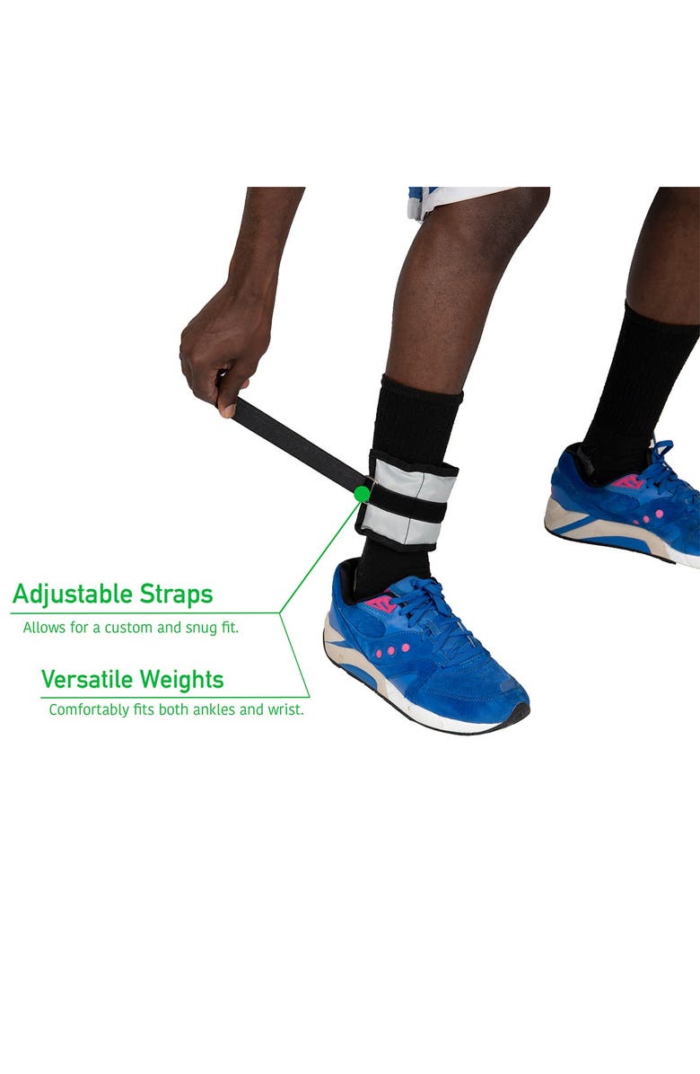 MIND READER 1lb Adjustable Ankle & Wrist Weights, Alternate, color,