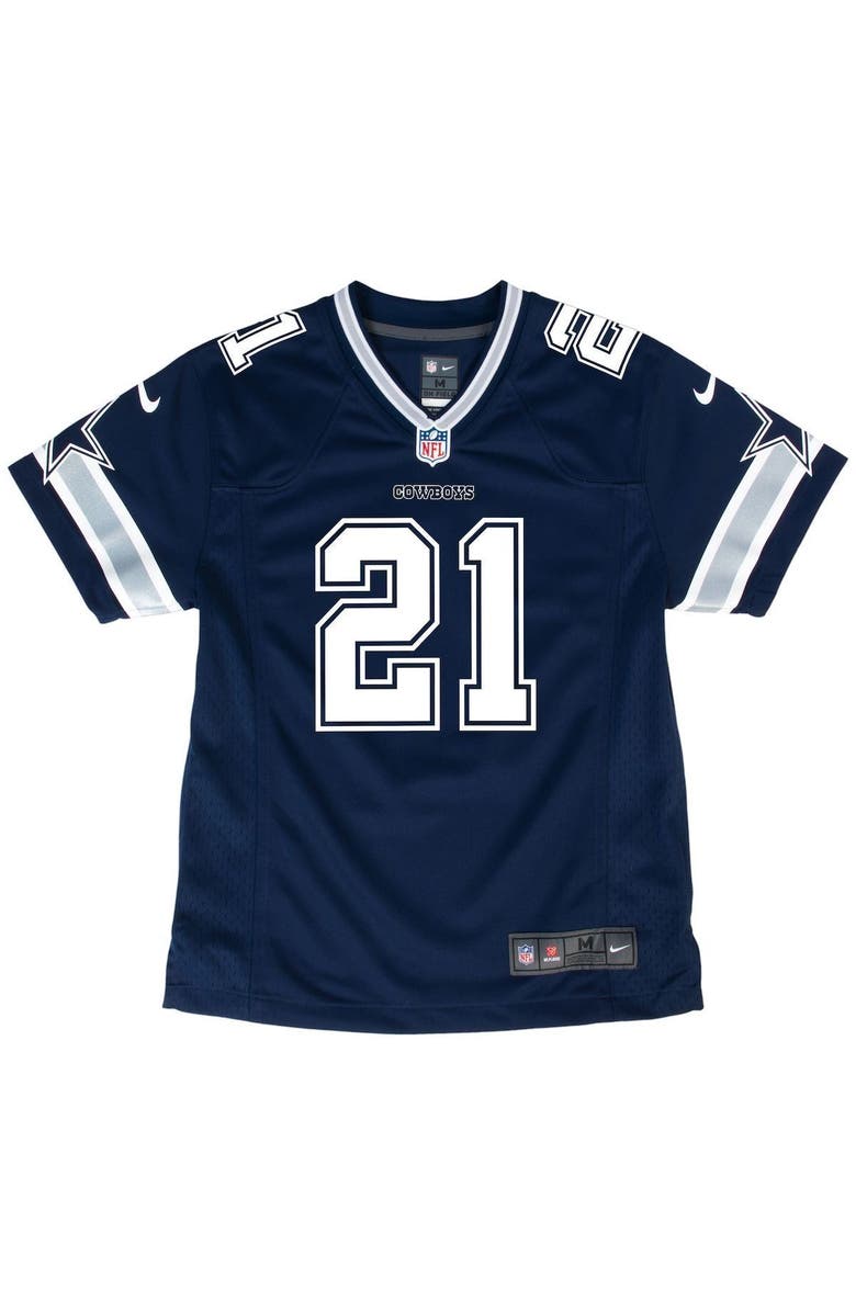 Nike Youth Nike Ezekiel Elliott Navy Dallas Cowboys Game Jersey, Alternate, color, 