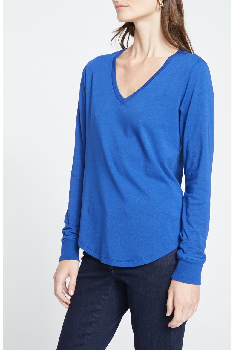 Long Sleeve V-Rex Tee, Alternate, color, LAPIS BLUE