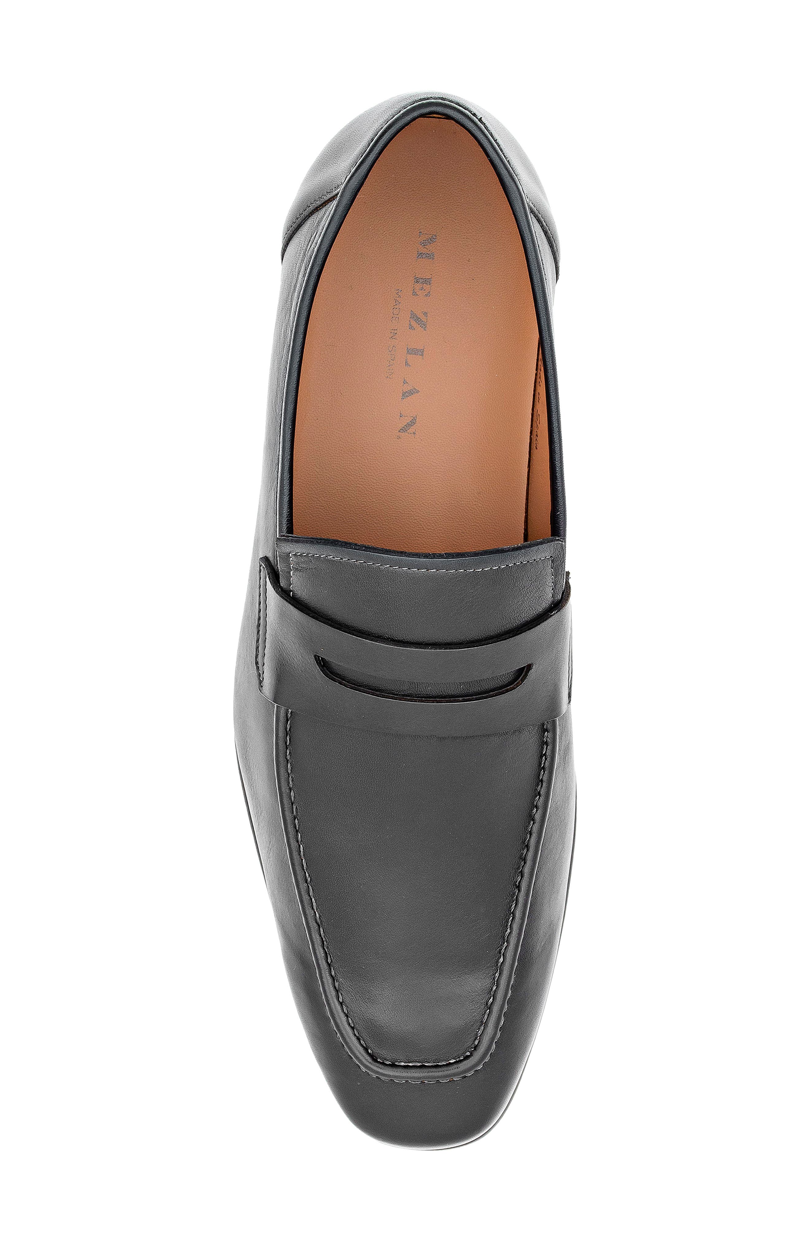 Mezlan Patina Penny Loafer, Alternate, color, Black