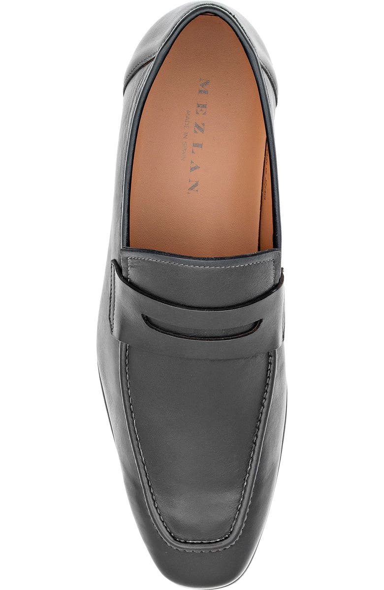 Mezlan Patina Penny Loafer, Alternate, color, Black