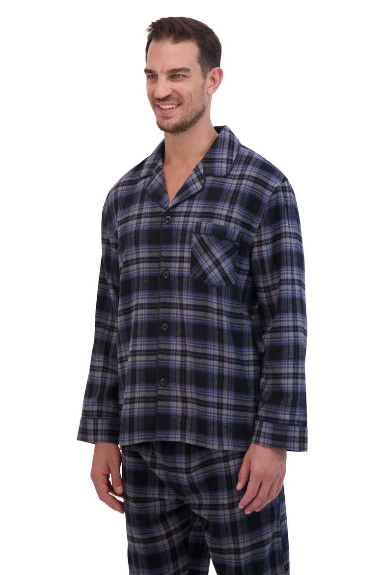 2-Piece Flannel Pajama Set, Alternate, color, GREY PLAID