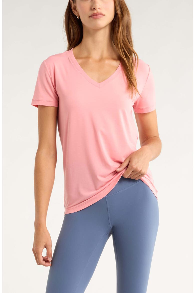Breathe Active T-Shirt, Main, color, PINK BERRY ICE
