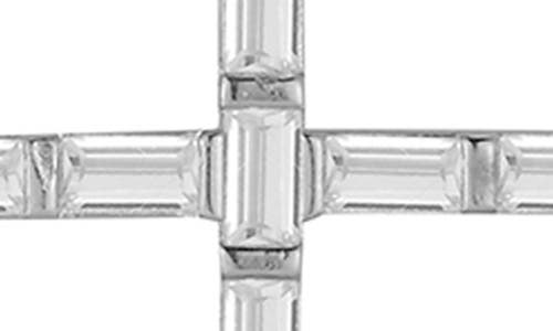 Glaze Jewelry Sterling Silver Cross Pendant Necklace In Metallic