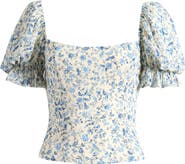 Reformation Marin Puff Sleeve Top