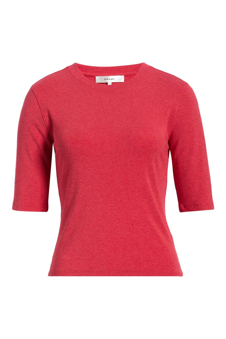 The Rib Crewneck T-Shirt, Main, color, PAPRIKA HEATHER