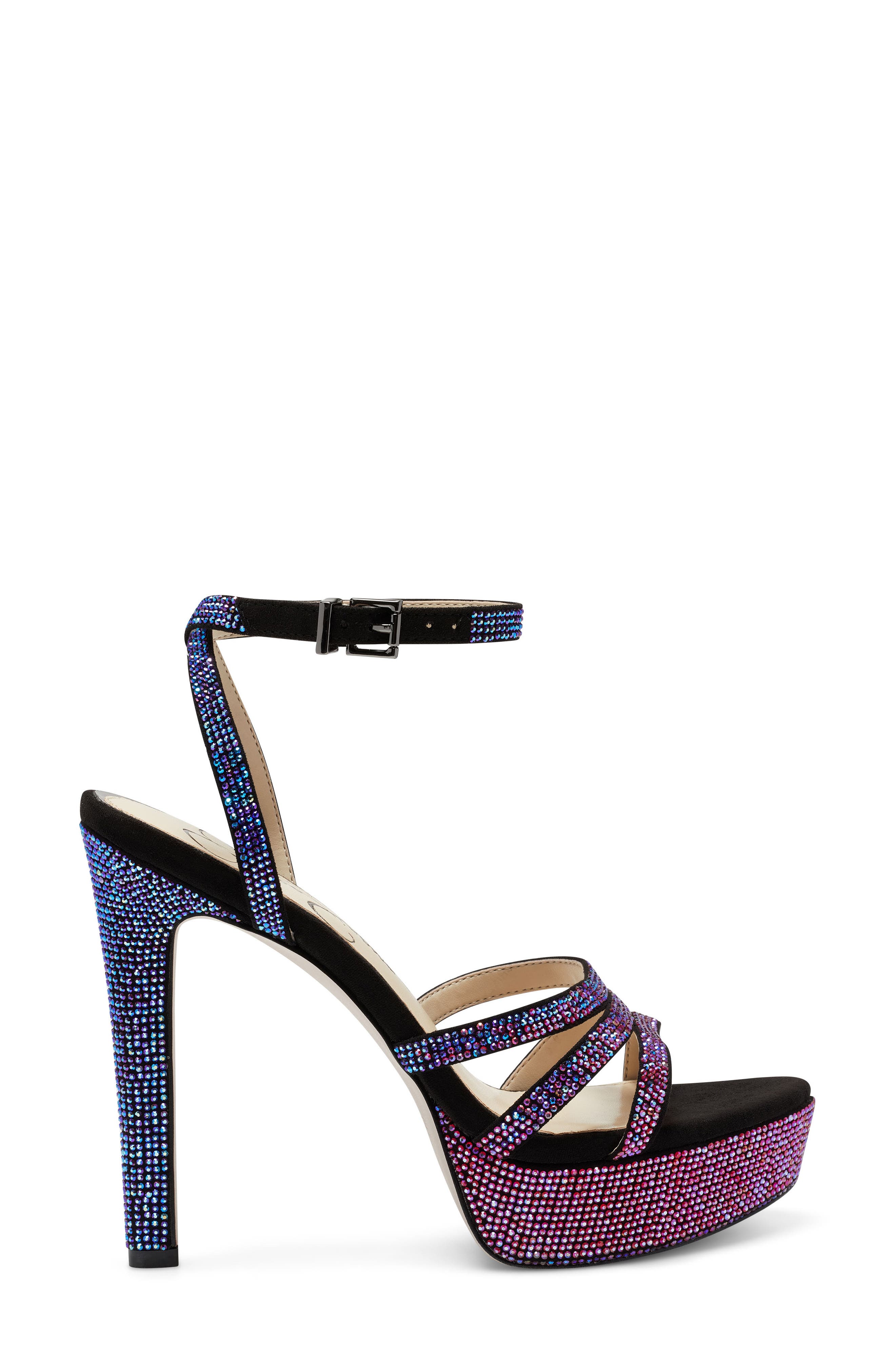 Balina Platform Sandal, Alternate, color, BLACK/AMETHY