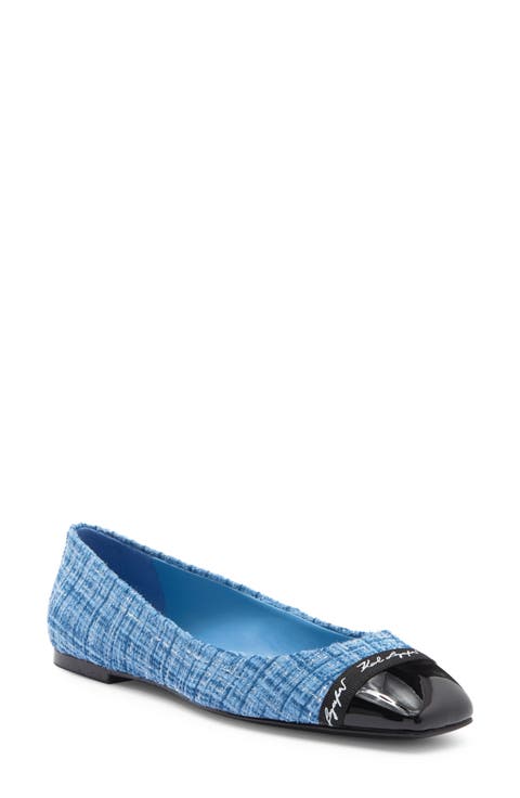 Zofia Cap Toe Tweed Flat (Women)