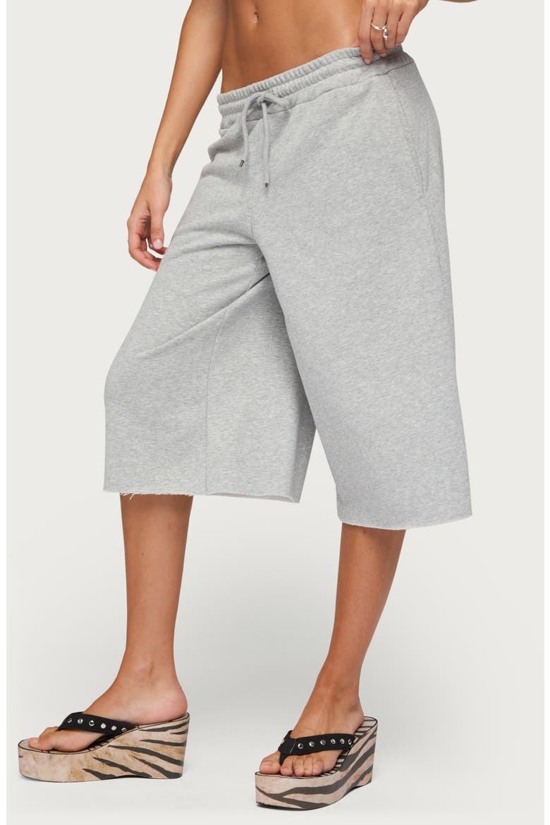 Amika Oversized Bermuda Shorts, Alternate, color, GRAY-MELANGE