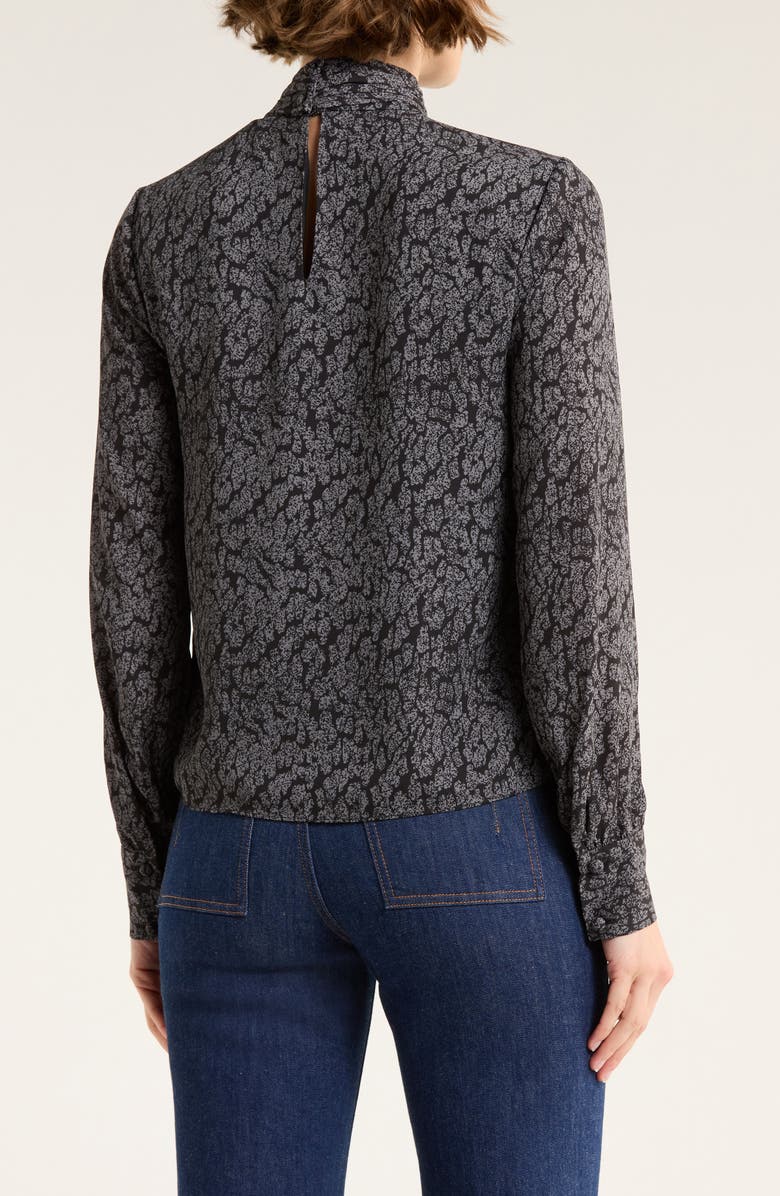 Derek Lam 10 Crosby Valentine Pussybow Top, Alternate, color, Grey Pebble