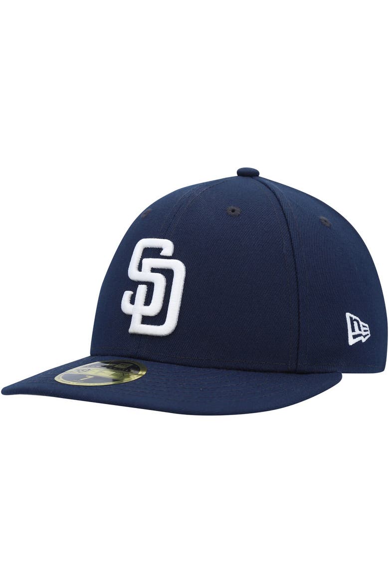 Men's New Era Navy San Diego Padres Oceanside Low Profile 59FIFTY Fitted Hat, Alternate, color, Navy