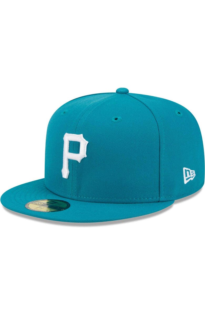 New Era Men's New Era Turquoise Pittsburgh Pirates 59FIFTY Fitted Hat, Alternate, color, 