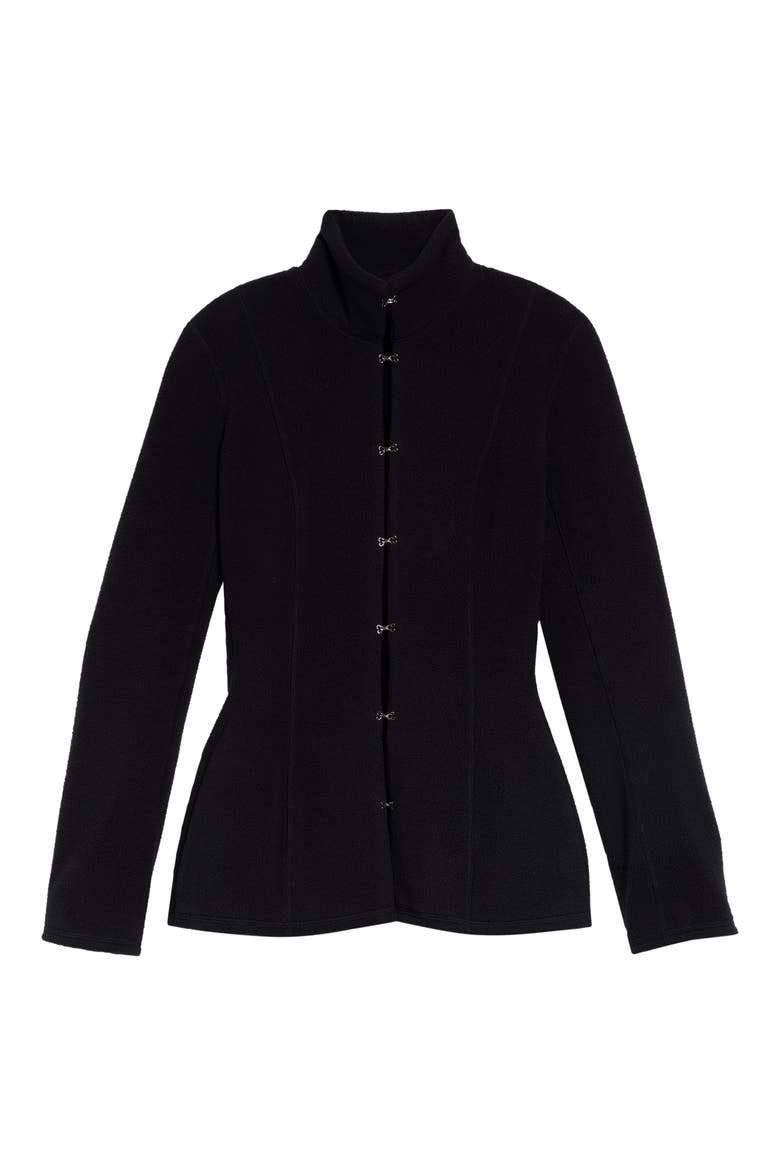 Shaped Victorian Fleece Jacket, Alternate, color, BLACK