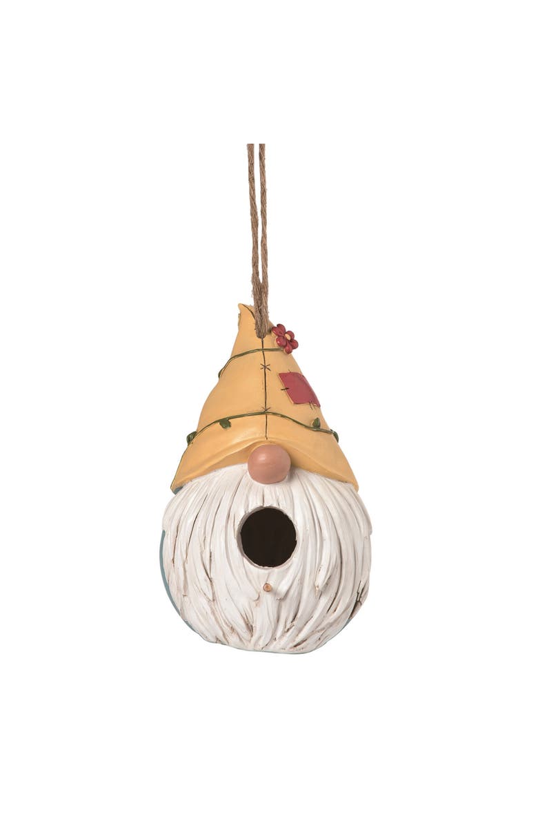 Transpac 8.75" White Spring Gnome Beard Birdhouse Polyresin for Birds and Insects Outdoor Decor, Main, color, White