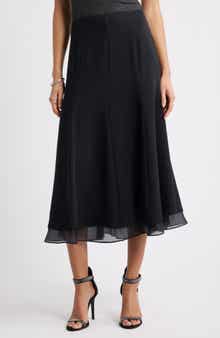 Nordstrom Seamed Layered Midi Skirt