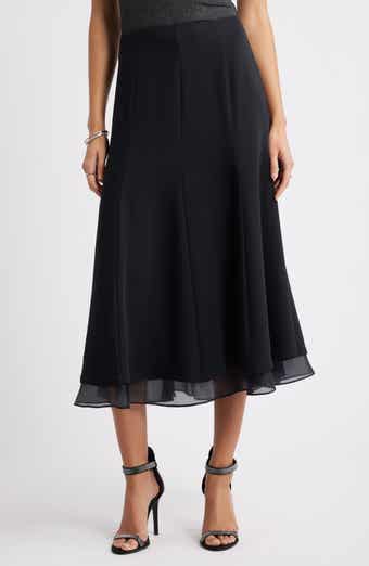 Nordstrom Seamed Layered Midi Skirt