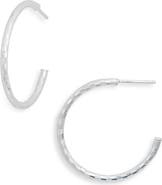 ARGENTO VIVO Sterling Silver Textured Hoop Earrings