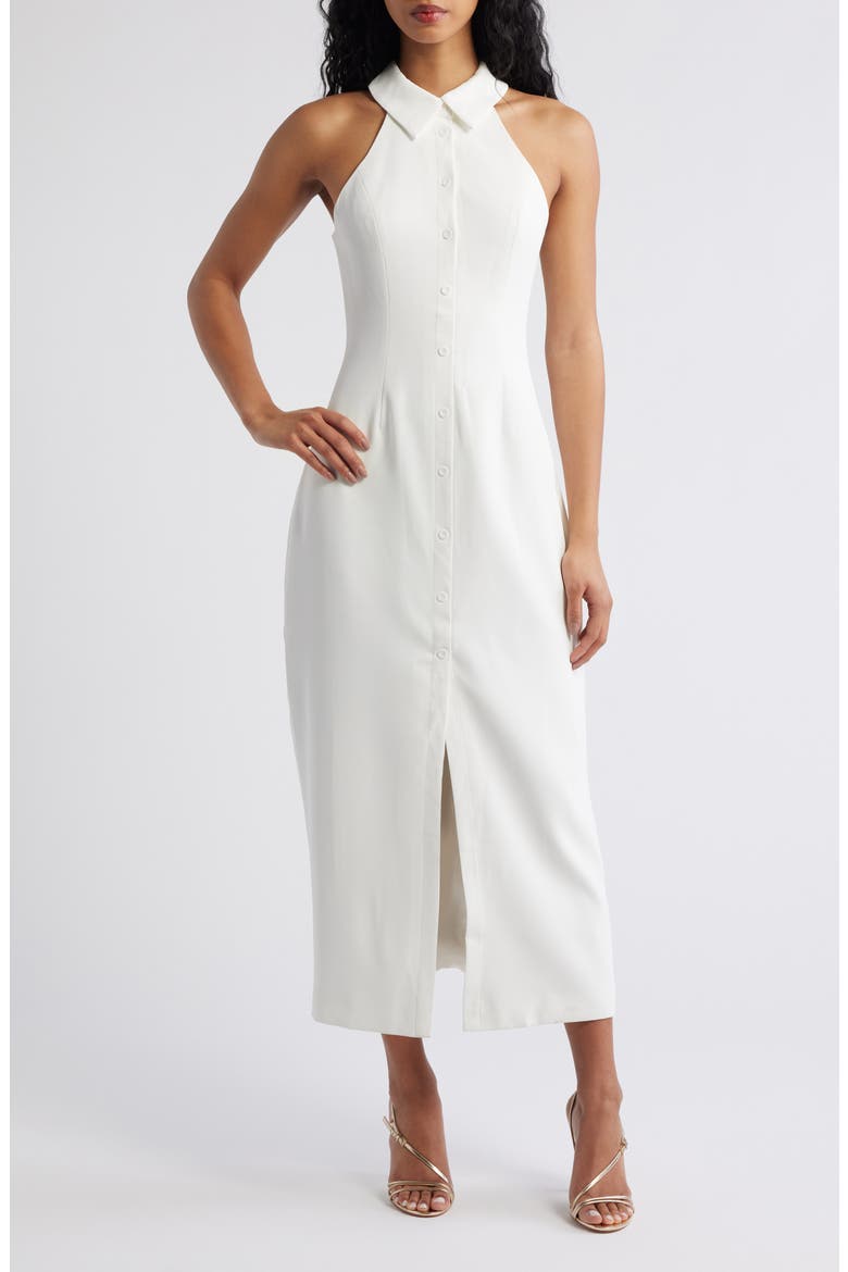 The Ultimate Muse Halter Neck Dress, Main, color, WHITE