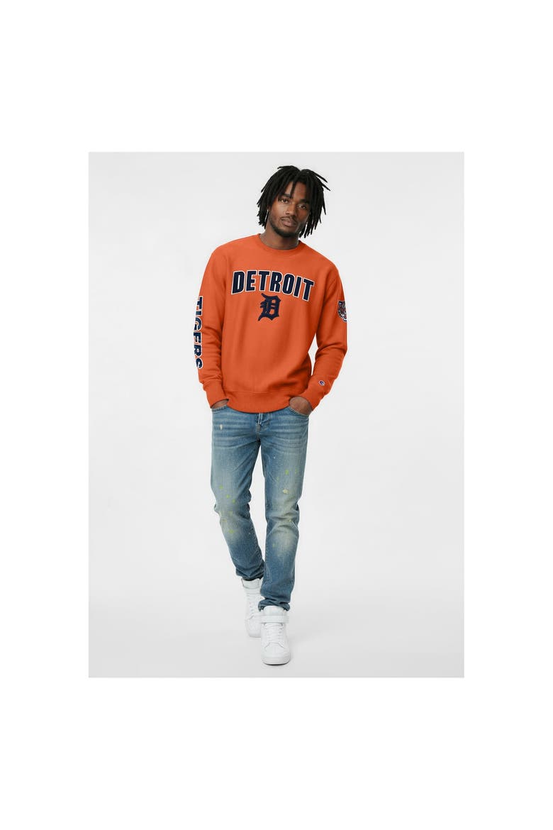 Men's Champion  Orange Detroit Tigers Reverse Weave Chenille Sweatshirt, Main, color, Orange
