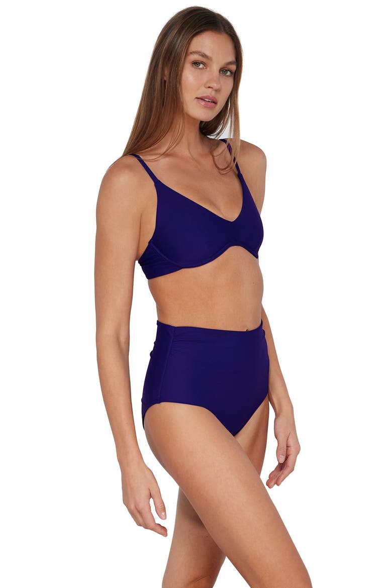 Brooke U-Wire Bikini Swimsuit Top, Alternate, color, Indigo