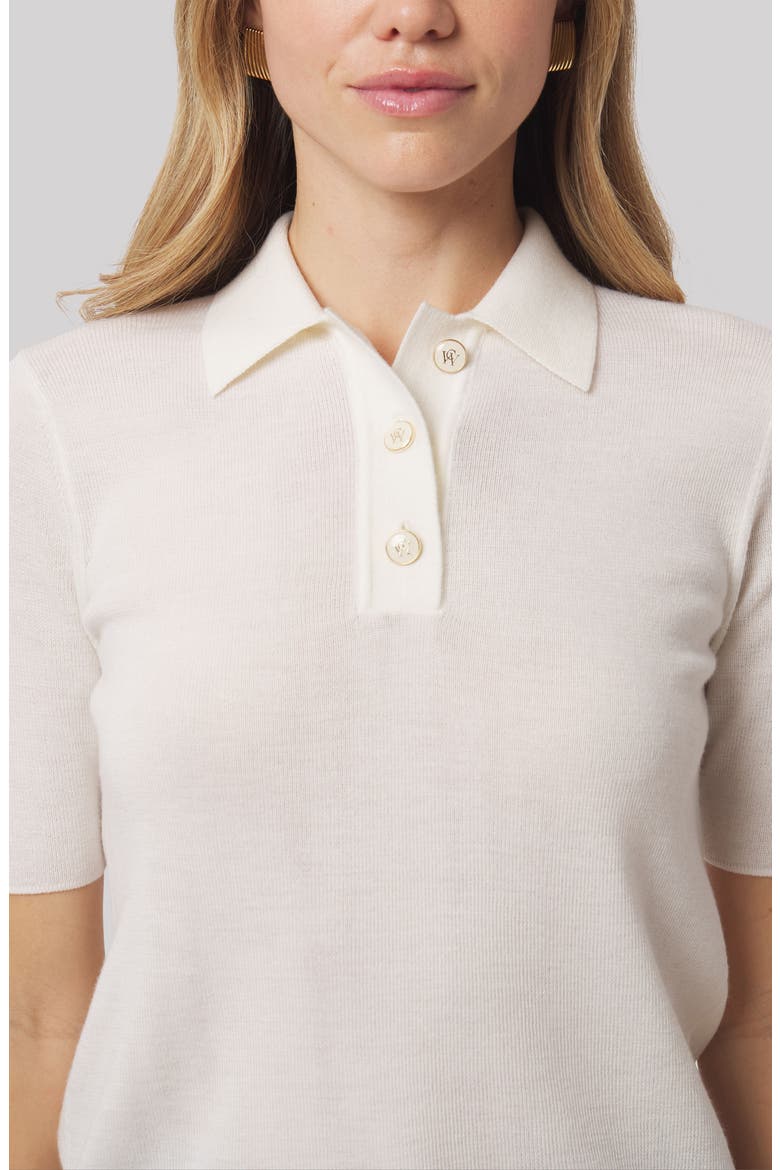 Danielle Wool Polo, Alternate, color, ANTIQUE WHITE