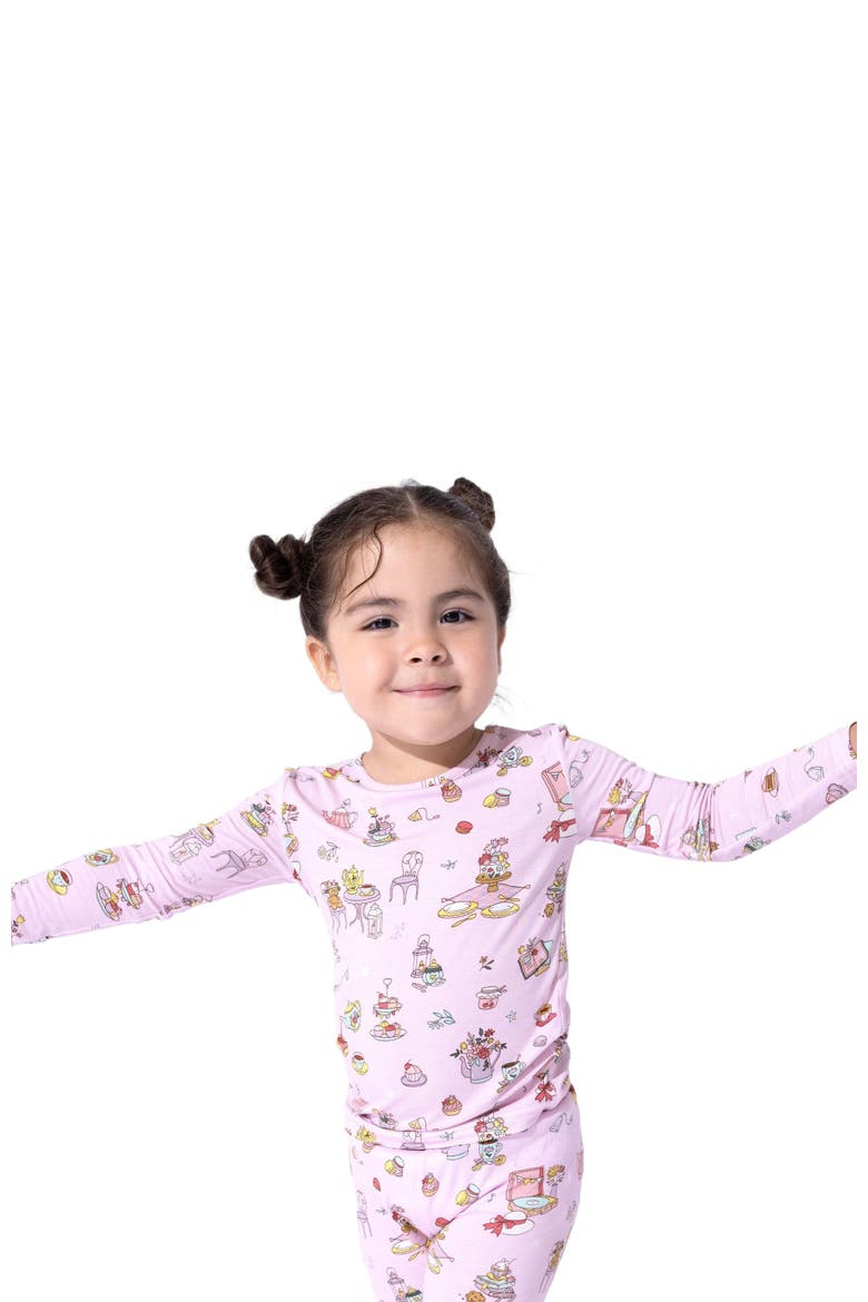 Kids' Tea Party Set of 2 Piece Pajamas, Alternate, color, Tea Party
