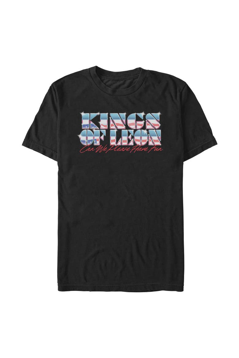Mens Kings of Leon Can We Please Have Fun T Shirt, Main, color, Black
