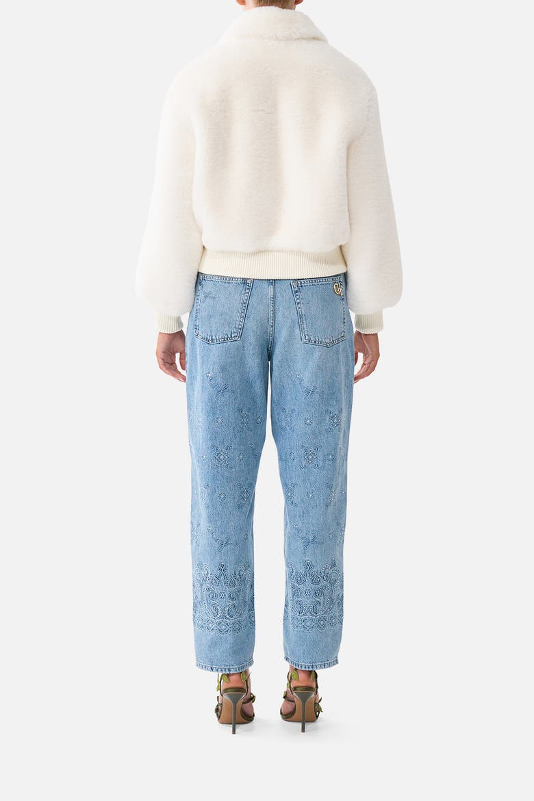 Faux Fur Bomber With Pocket Details, Alternate, color, Midsummer Masterpiece