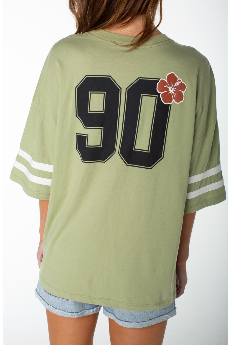 Game Day Graphic Oversized T-Shirt, Alternate, color, OIL GREEN