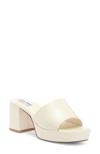 Steve Madden Troyye Platform Sandal In Bone