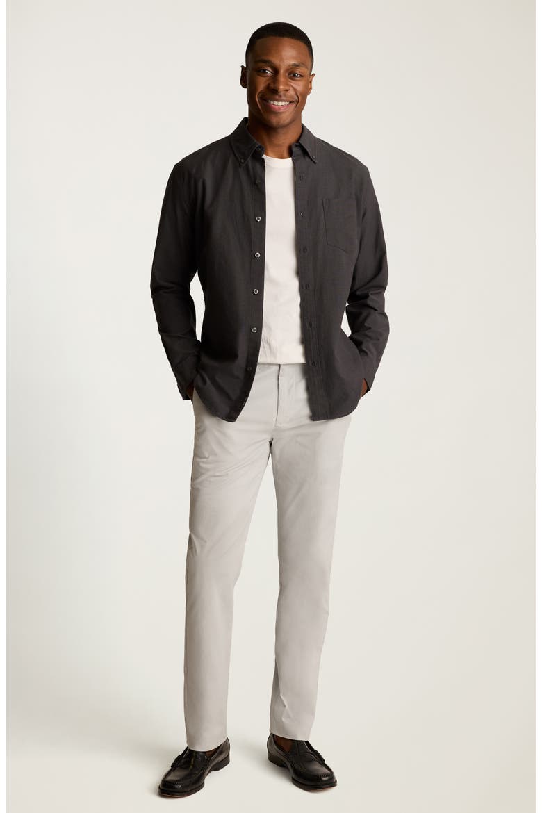 Flat Front Stretch Cotton Herringbone Chinos, Alternate, color, HIGH RISE 15-4101 TCX