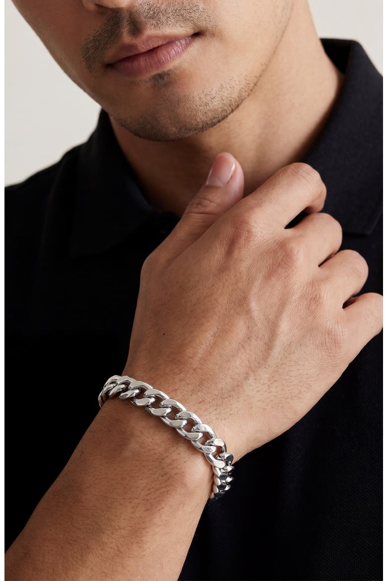 Men's Everyday Basic Bracelet, Alternate, color, SILVER