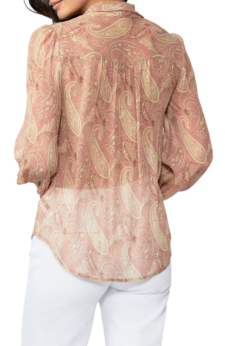 PAIGE Cleobelle Paisley Silk Blouse, Alternate, color, 