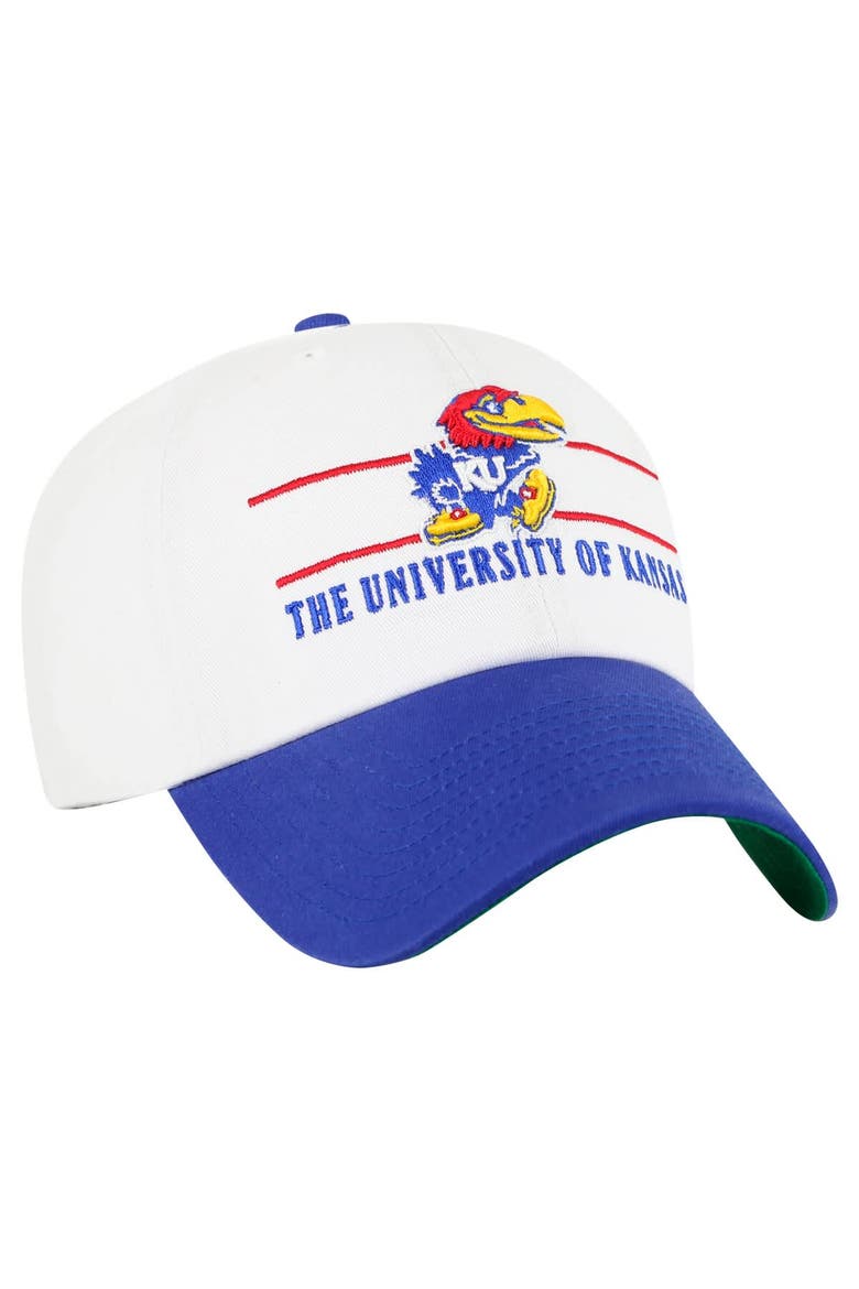 Men's '47 White Kansas Jayhawks Gridiron Clean Up Adjustable Hat, Alternate, color, White