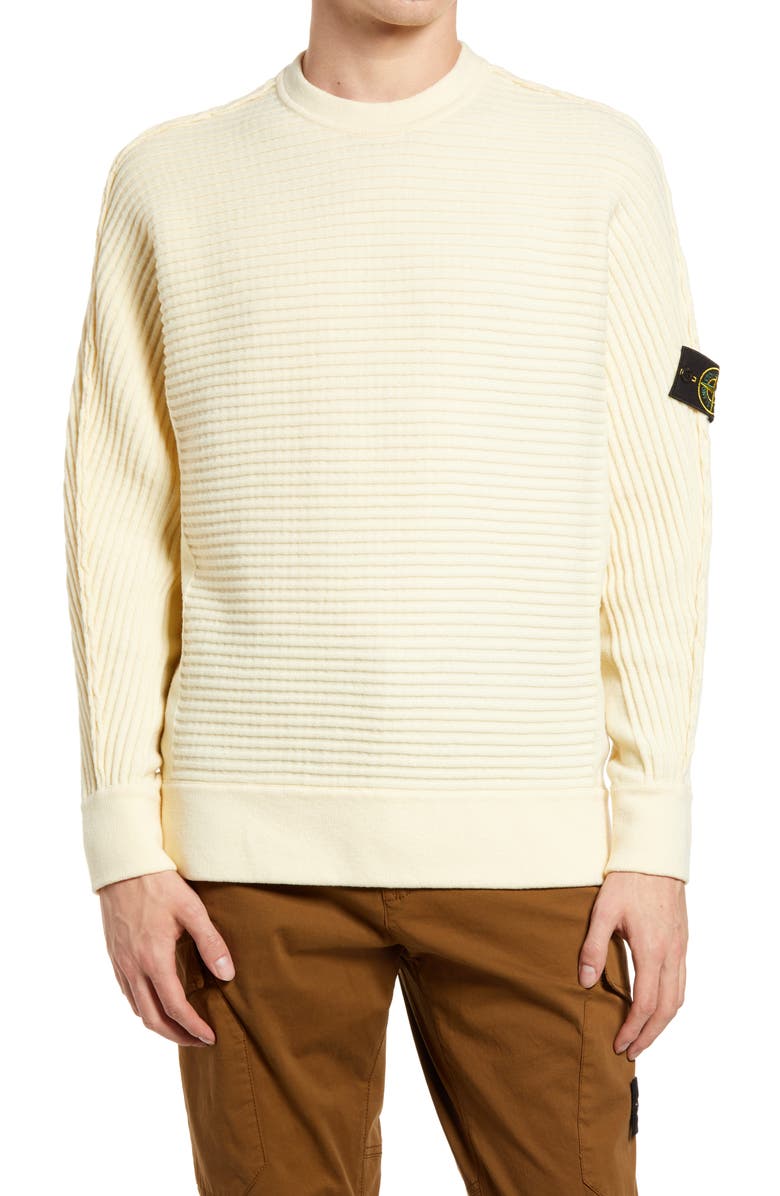 Stone Island Logo Patch Slim Fit Knit Sweater, Main, color,