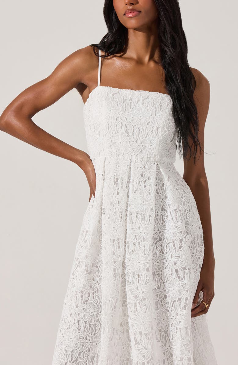 ASTR the Label Floral Lace Dress, Alternate, color, White