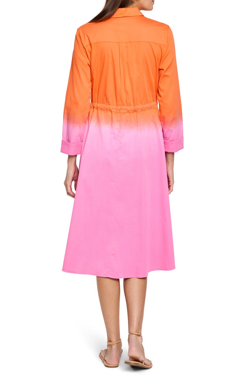 NIC+ZOE Ayla Long Sleeve Ombré Shirtdress, Alternate, color, 
