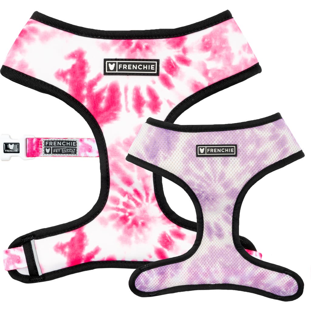 Frenchie Duo Reverible Harness in Pink Tie Dye  product