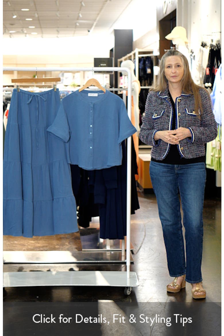 Sophia Cotton Gauze Button-Up Top & Maxi Skirt Set video